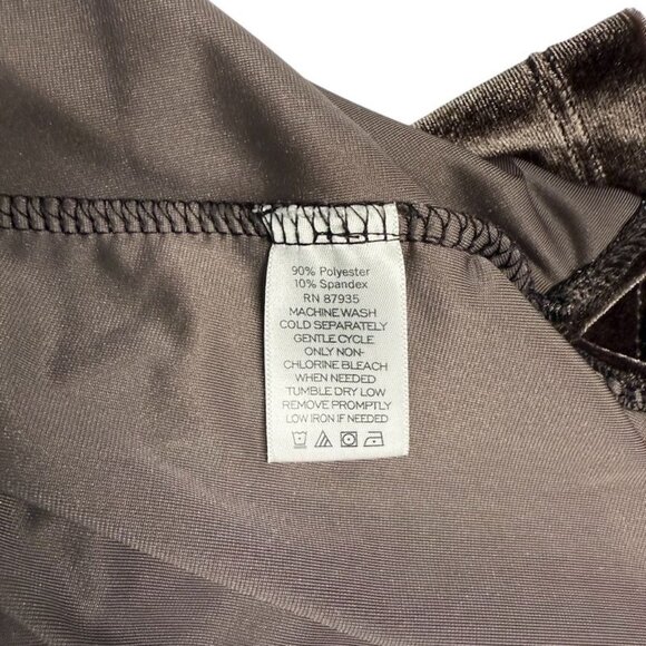 Susan Graver M Lounge Velvet Brown Pants Easy Pull-On Relax Fit - Picture 8 of 8